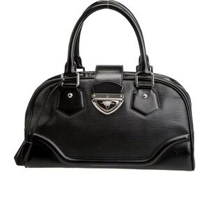Louis Vuitton Black Leather Satchel